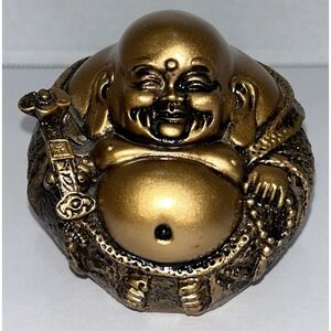 Brass Sitting Happy Buddha Laughing Buddha Hotai Feng Shui‎ Dont Worry Be Happy